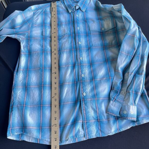 Roper Western Shirt Mens Medium Plaid Button Up Cotton Cowboy Ranch Rodeo Work - Picture 11 of 12